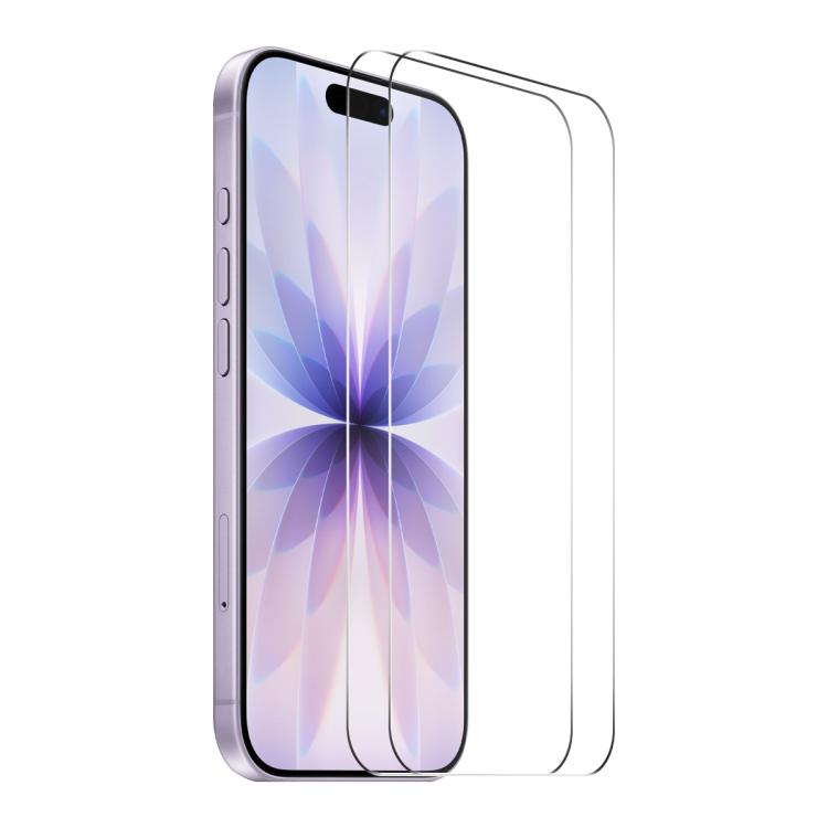 2pcs ENKAY Cola Espessada Sem Borda Branca Filme de Vidro Temperado 9H com Grande Borda Arqueada de Alumínio-Silício, Para iPhone 17 Pro Max, Para iPhone 17 Pro, Para iPhone 17, Para iPhone Air