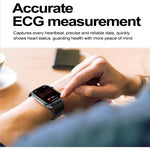 ET572 Relógio inteligente com ecrã colorido de 2,0 polegadas e correia de silicone, suporta monitorização de saúde / ECG