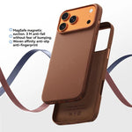 Capa para telemóvel em PC texturizado com MagSafe e design oco, sem botão AI para câmara, Para iPhone 17 Pro Max, Para iPhone 17 Pro, Para iPhone 17