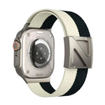 Bracelete em Nylon Bicolor com Fecho Magnético em Forma de Z, Para Apple Watch 46mm / 49mm / 45mm / 44mm, Para Apple Watch 42mm / 41mm / 40mm / 38mm