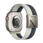Bracelete em Nylon Bicolor com Fecho Magnético em Forma de Z, Para Apple Watch 46mm / 49mm / 45mm / 44mm, Para Apple Watch 42mm / 41mm / 40mm / 38mm