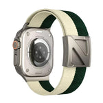 Bracelete em Nylon Bicolor com Fecho Magnético em Forma de Z, Para Apple Watch 46mm / 49mm / 45mm / 44mm, Para Apple Watch 42mm / 41mm / 40mm / 38mm
