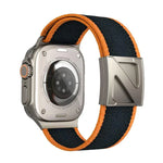 Bracelete em Nylon Bicolor com Fecho Magnético em Forma de Z, Para Apple Watch 46mm / 49mm / 45mm / 44mm, Para Apple Watch 42mm / 41mm / 40mm / 38mm