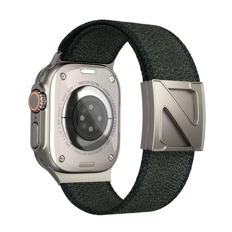 Bracelete em Nylon Bicolor com Fecho Magnético em Forma de Z, Para Apple Watch 46mm / 49mm / 45mm / 44mm, Para Apple Watch 42mm / 41mm / 40mm / 38mm