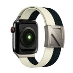 Bracelete em Nylon Bicolor com Fecho Magnético em Forma de Z, Para Apple Watch 46mm / 49mm / 45mm / 44mm, Para Apple Watch 42mm / 41mm / 40mm / 38mm