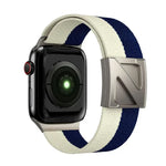 Bracelete em Nylon Bicolor com Fecho Magnético em Forma de Z, Para Apple Watch 46mm / 49mm / 45mm / 44mm, Para Apple Watch 42mm / 41mm / 40mm / 38mm