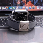 Bracelete em Nylon Bicolor com Fecho Magnético em Forma de Z, Para Apple Watch 46mm / 49mm / 45mm / 44mm, Para Apple Watch 42mm / 41mm / 40mm / 38mm