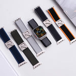 Bracelete em Nylon Bicolor com Fecho Magnético em Forma de Z, Para Apple Watch 46mm / 49mm / 45mm / 44mm, Para Apple Watch 42mm / 41mm / 40mm / 38mm