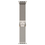 Pulseira de Relógio em Malha Grossa Milan com Fecho Metálico, em Aço Inoxidável, para Apple Watch 46mm / 49mm / 45mm / 44mm