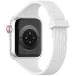 Pulseira de Relógio em Silicone com Fecho Magnético e Textura de Grão de Madeira Água Pequena, para Apple Watch 46mm / 49mm / 45mm / 44mm, para Apple Watch 42mm / 41mm / 40mm / 38mm