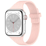 Pulseira de Relógio em Silicone com Fecho Magnético e Textura de Grão de Madeira Água Pequena, para Apple Watch 46mm / 49mm / 45mm / 44mm, para Apple Watch 42mm / 41mm / 40mm / 38mm