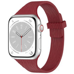 Pulseira de Relógio em Silicone com Fecho Magnético e Textura de Grão de Madeira Água Pequena, para Apple Watch 46mm / 49mm / 45mm / 44mm, para Apple Watch 42mm / 41mm / 40mm / 38mm