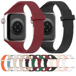 Pulseira de Relógio em Silicone com Fecho Magnético e Textura de Grão de Madeira Água Pequena, para Apple Watch 46mm / 49mm / 45mm / 44mm, para Apple Watch 42mm / 41mm / 40mm / 38mm