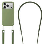 Capa para telemóvel em silicone líquido magnético com animação pop-up e nylon imitação, com tira transversal, Para iPhone 17 Pro Max, Para iPhone 17 Pro, Para iPhone 17