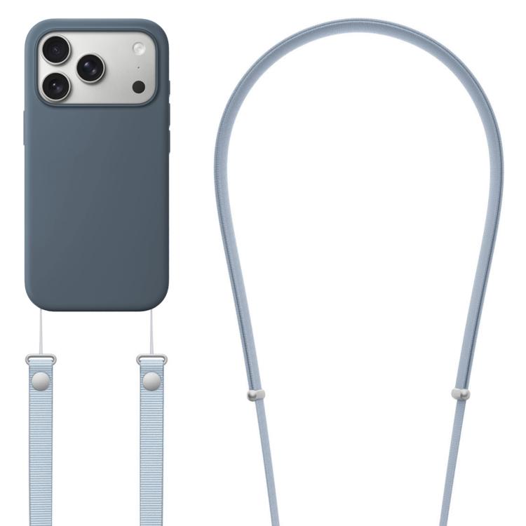Capa para telemóvel em silicone líquido magnético com animação pop-up e nylon imitação, com tira transversal, Para iPhone 17 Pro Max, Para iPhone 17 Pro, Para iPhone 17