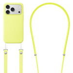 Capa para telemóvel em silicone líquido magnético com animação pop-up e nylon imitação, com tira transversal, Para iPhone 17 Pro Max, Para iPhone 17 Pro, Para iPhone 17