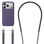 Capa para telemóvel em silicone líquido magnético com animação pop-up e nylon imitação, com tira transversal, Para iPhone 17 Pro Max, Para iPhone 17 Pro, Para iPhone 17