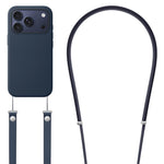 Capa para telemóvel em silicone líquido magnético com animação pop-up e nylon imitação, com tira transversal, Para iPhone 17 Pro Max, Para iPhone 17 Pro, Para iPhone 17