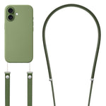 Capa para telemóvel em silicone líquido magnético com animação pop-up e nylon imitação, com tira transversal, Para iPhone 17 Pro Max, Para iPhone 17 Pro, Para iPhone 17