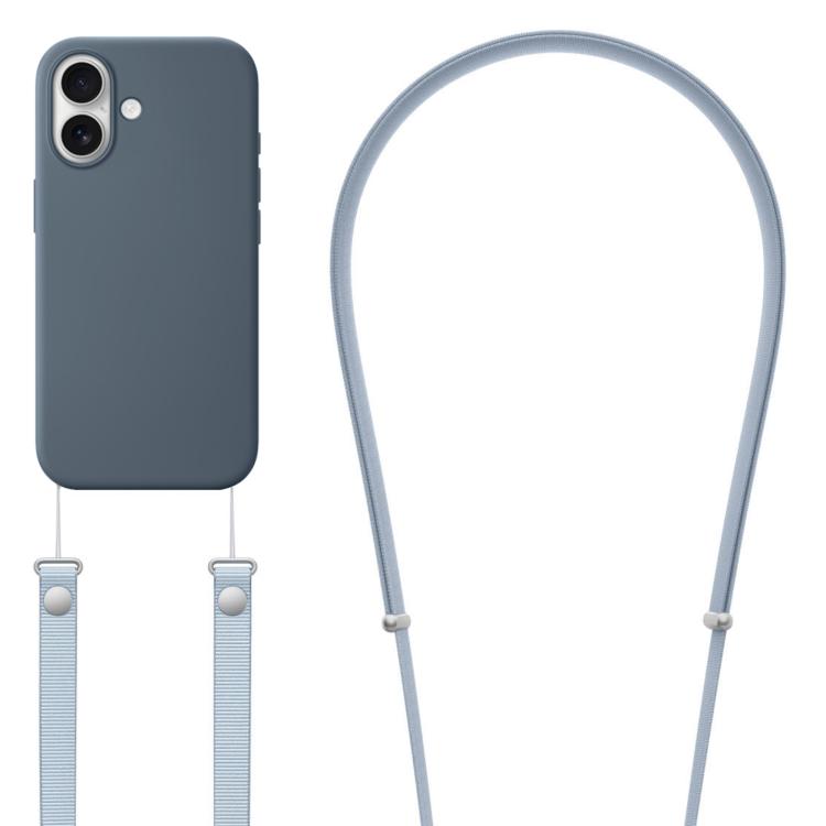 Capa para telemóvel em silicone líquido magnético com animação pop-up e nylon imitação, com tira transversal, Para iPhone 17 Pro Max, Para iPhone 17 Pro, Para iPhone 17