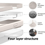 Capa para telemóvel em silicone líquido magnético com animação pop-up e nylon imitação, com tira transversal, Para iPhone 17 Pro Max, Para iPhone 17 Pro, Para iPhone 17