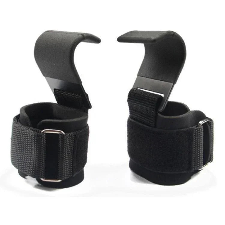 1 Par de Gancho de Assistência com Placa de Aço para Fitness, Pulseira