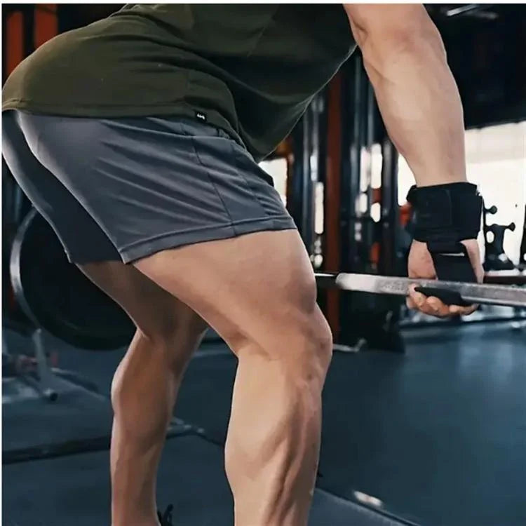 1 Par de Gancho de Assistência com Placa de Aço para Fitness, Pulseira