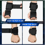 1 Par de Gancho de Assistência com Placa de Aço para Fitness, Pulseira