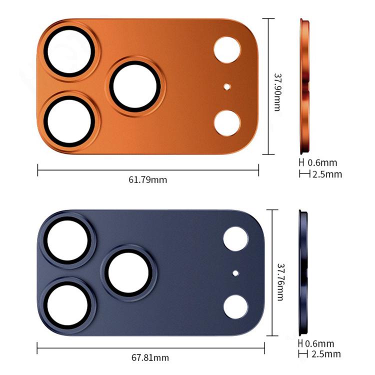 Kalebol Armor Filme Protetor de Anel Metálico de Lente com Cobertura Total, Para iPhone 17 Pro Max, Para iPhone 17 Pro