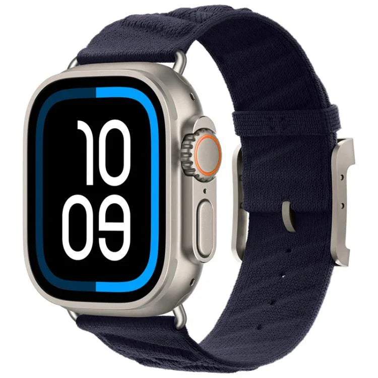 Pulseira de Relógio em Nylon Sarja Estilo H, para Apple Watch 46mm / 49mm / 45mm / 44mm, para Apple Watch 42mm / 41mm / 40mm / 38mm