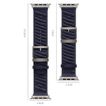 Pulseira de Relógio em Nylon Sarja Estilo H, para Apple Watch 46mm / 49mm / 45mm / 44mm, para Apple Watch 42mm / 41mm / 40mm / 38mm