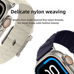 Pulseira de Relógio em Nylon Sarja Estilo H, para Apple Watch 46mm / 49mm / 45mm / 44mm, para Apple Watch 42mm / 41mm / 40mm / 38mm
