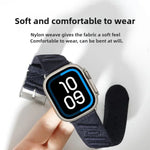 Pulseira de Relógio em Nylon Sarja Estilo H, para Apple Watch 46mm / 49mm / 45mm / 44mm, para Apple Watch 42mm / 41mm / 40mm / 38mm