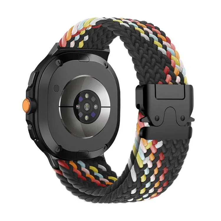 Correia de relógio trançada em nylon elástico com fivela para paraquedas, Para Samsung Galaxy Watch8 / Watch8 Classic