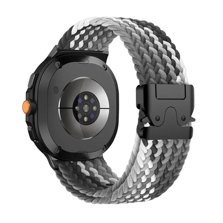 Correia de relógio trançada em nylon elástico com fivela para paraquedas, Para Samsung Galaxy Watch8 / Watch8 Classic