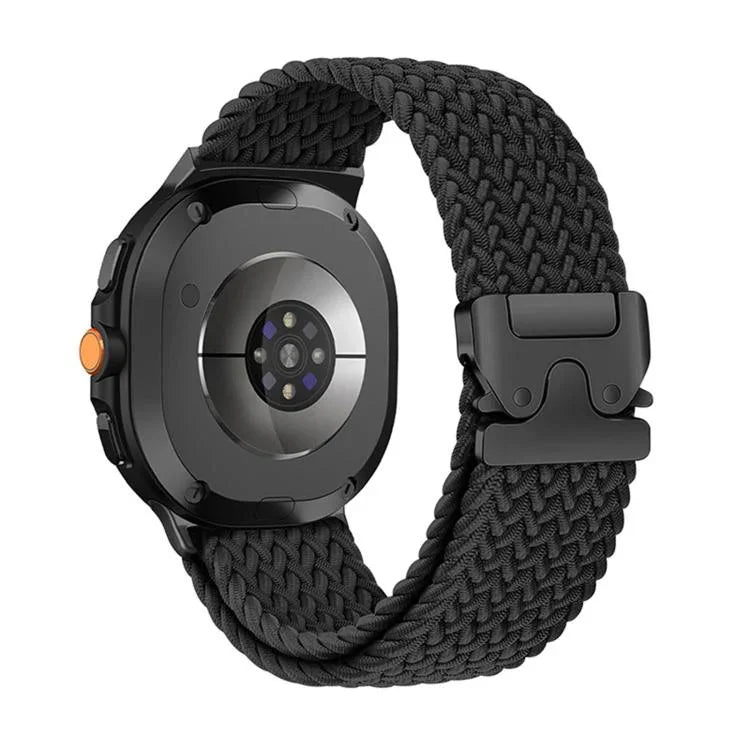 Correia de relógio trançada em nylon elástico com fivela para paraquedas, Para Samsung Galaxy Watch8 / Watch8 Classic
