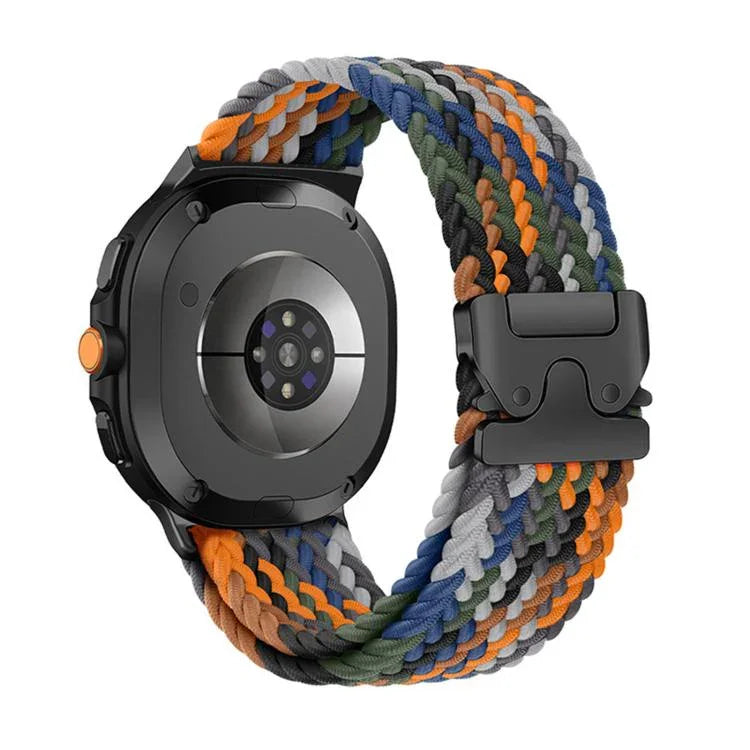 Correia de relógio trançada em nylon elástico com fivela para paraquedas, Para Samsung Galaxy Watch8 / Watch8 Classic