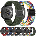 Correia de relógio trançada em nylon elástico com fivela para paraquedas, Para Samsung Galaxy Watch8 / Watch8 Classic