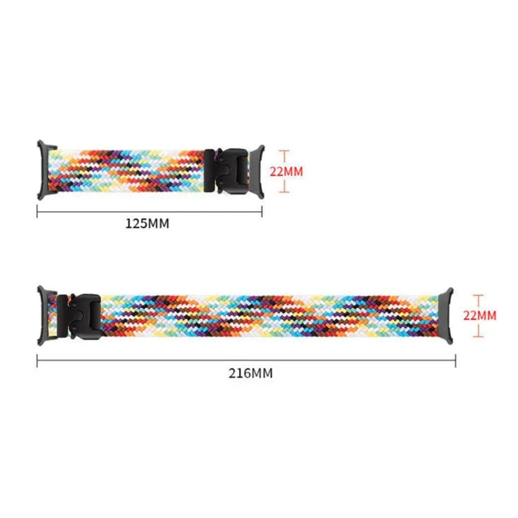 Correia de relógio trançada em nylon elástico com fivela para paraquedas, Para Samsung Galaxy Watch8 / Watch8 Classic