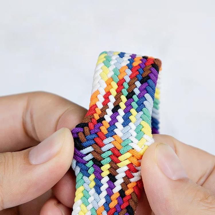 Correia de relógio trançada em nylon elástico com fivela para paraquedas, Para Samsung Galaxy Watch8 / Watch8 Classic