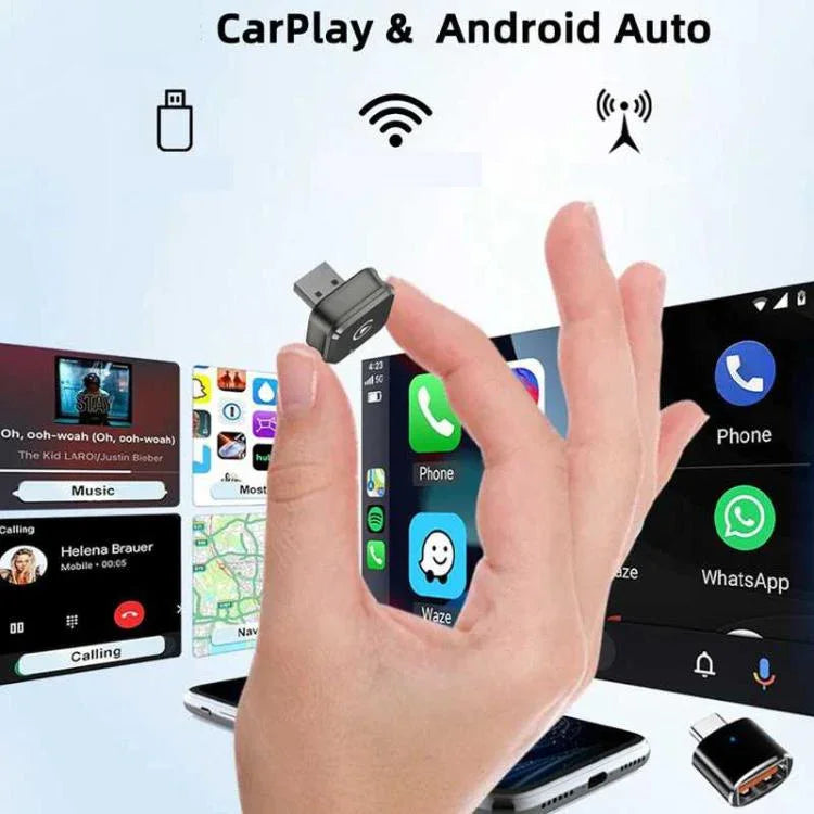 M4 Caixa 2 em 1 Android Auto Carplay Adaptador Sem Fios para Carro Máquina Inteligente Módulo de Interconexão, M4