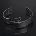 Correia de relógio em aço inoxidável com fivela borboleta de libertação rápida curva, Para Samsung Galaxy Watch Ultra 47mm / Ultra 2025, Para Samsung Galaxy Watch8 / Watch8 Classic