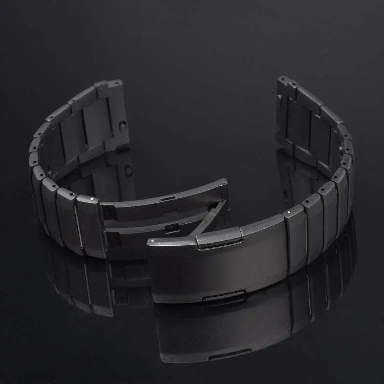 Correia de relógio em aço inoxidável com fivela borboleta de libertação rápida curva, Para Samsung Galaxy Watch Ultra 47mm / Ultra 2025, Para Samsung Galaxy Watch8 / Watch8 Classic