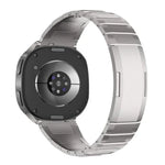 Correia de relógio em aço inoxidável com fivela borboleta de libertação rápida curva, Para Samsung Galaxy Watch Ultra 47mm / Ultra 2025, Para Samsung Galaxy Watch8 / Watch8 Classic