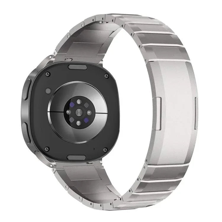 Correia de relógio em aço inoxidável com fivela borboleta de libertação rápida curva, Para Samsung Galaxy Watch Ultra 47mm / Ultra 2025, Para Samsung Galaxy Watch8 / Watch8 Classic