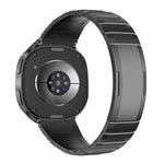 Correia de relógio em aço inoxidável com fivela borboleta de libertação rápida curva, Para Samsung Galaxy Watch Ultra 47mm / Ultra 2025, Para Samsung Galaxy Watch8 / Watch8 Classic