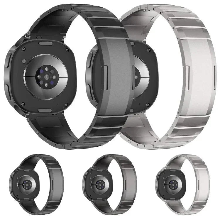 Correia de relógio em aço inoxidável com fivela borboleta de libertação rápida curva, Para Samsung Galaxy Watch Ultra 47mm / Ultra 2025, Para Samsung Galaxy Watch8 / Watch8 Classic