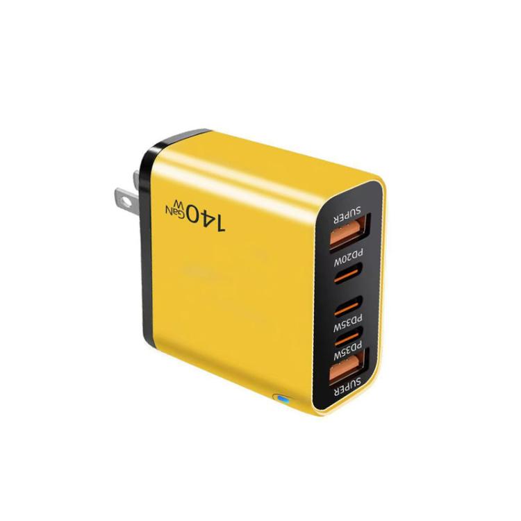 Carregador Multiporta TE-PD43 Type-C x 3, USB-A x 2 para Telemóveis / Tablets, Ficha US, Ficha US