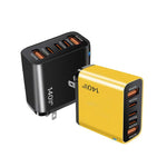 Carregador Multiporta TE-PD43 Type-C x 3, USB-A x 2 para Telemóveis / Tablets, Ficha US, Ficha US