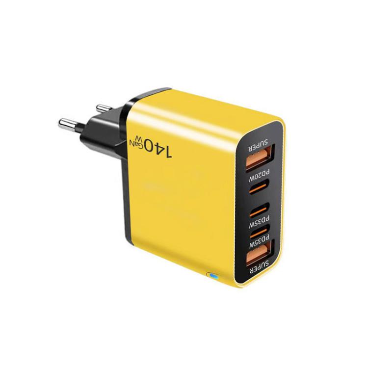 Carregador Multiporta TE-PD43 Type-C x 3, USB-A x 2 para Telemóveis / Tablets, Ficha UE, Ficha UE